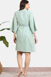 Zivame Coral Glaze Woven Robe - Granite Green — thumbnail 3
